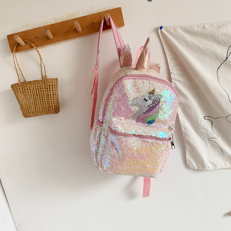 Sequin Unicorn Backpack Pink S - Fashion Backpack Women incelemesi ve fiyatı