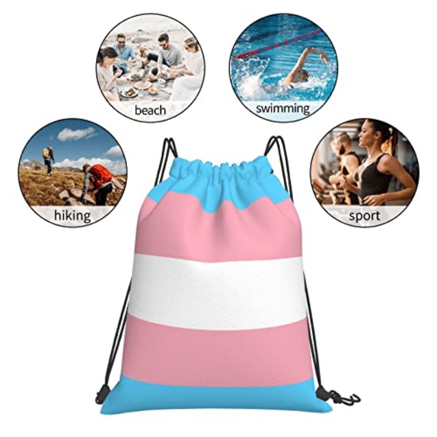 Transgender Pride Flag Unisex  - Drawstring Gym Bag incelemesi ve fiyatı