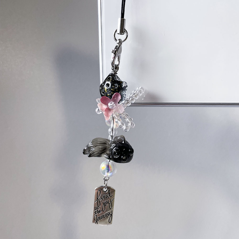Black Goldfish Phone Charm Cha - Fashion Backpack Women incelemesi ve fiyatı