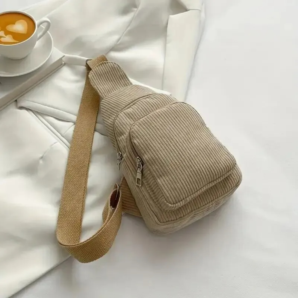 Vintage Corduroy Crossbody Bag - Sling Backpack Shoulder incelemesi ve fiyatı