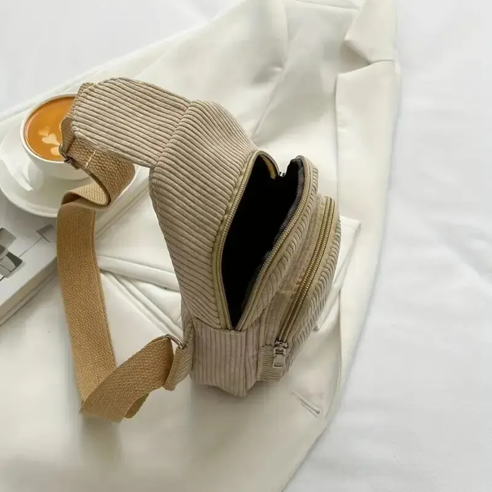 Vintage Corduroy Crossbody Bag - Sling Backpack Shoulder incelemesi ve fiyatı