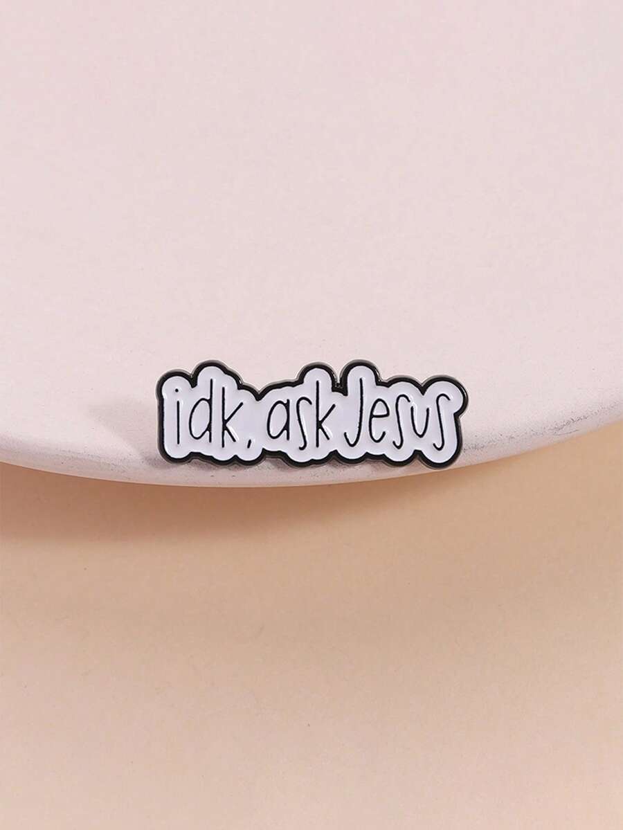 1pc 'Idk, Ask Jesus' Enamel Pi - Fashion Backpack Women incelemesi ve fiyatı