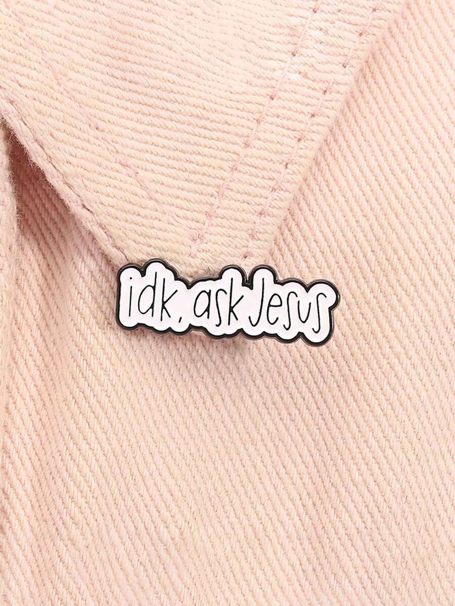 1pc 'Idk, Ask Jesus' Enamel Pi - Fashion Backpack Women incelemesi ve fiyatı