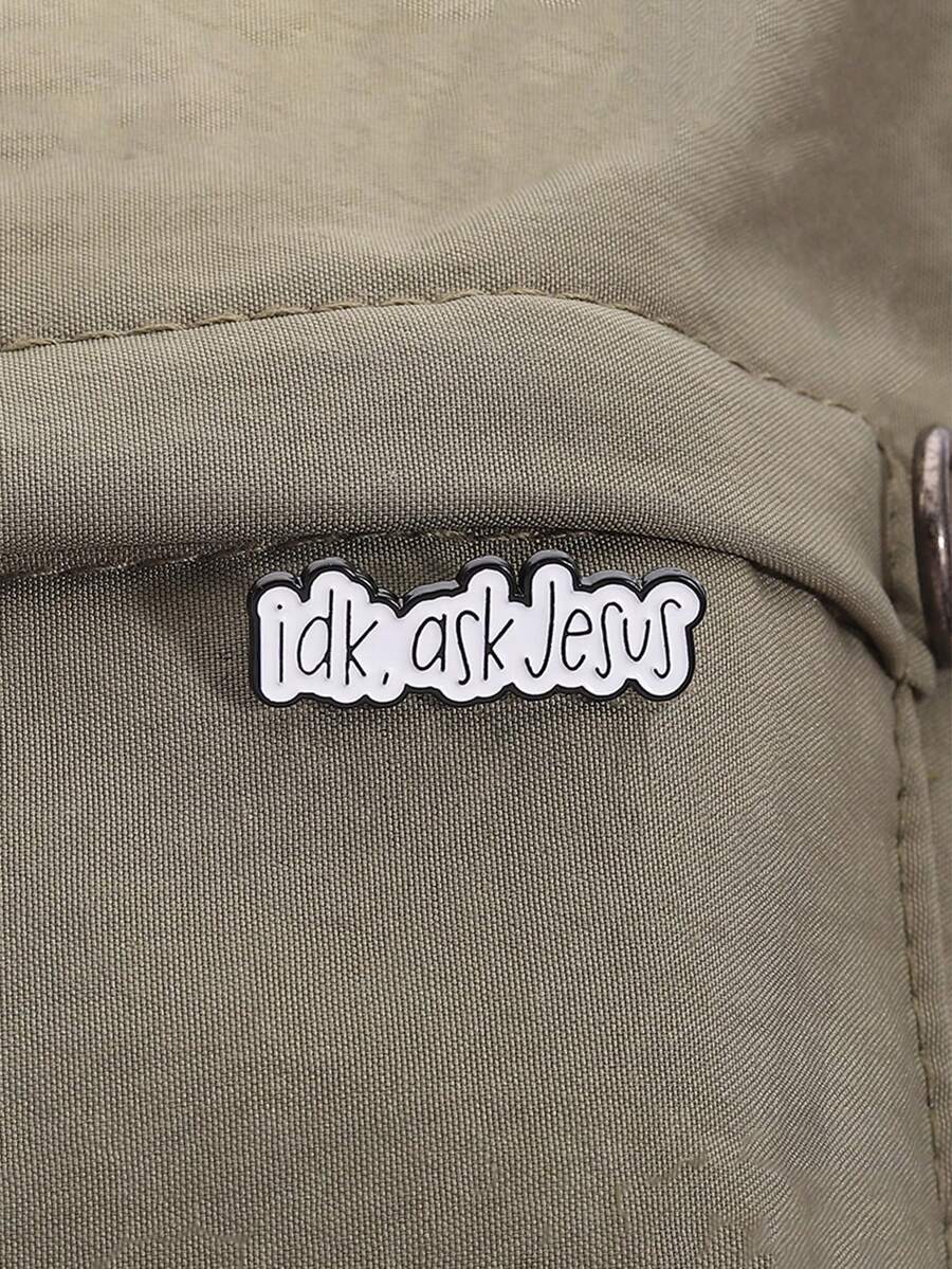 1pc 'Idk, Ask Jesus' Enamel Pi - Fashion Backpack Women incelemesi ve fiyatı