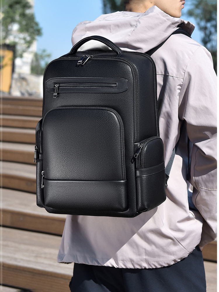 Men's Fashion Backpack PU Leat - Laptop Backpack 15.6 incelemesi ve fiyatı
