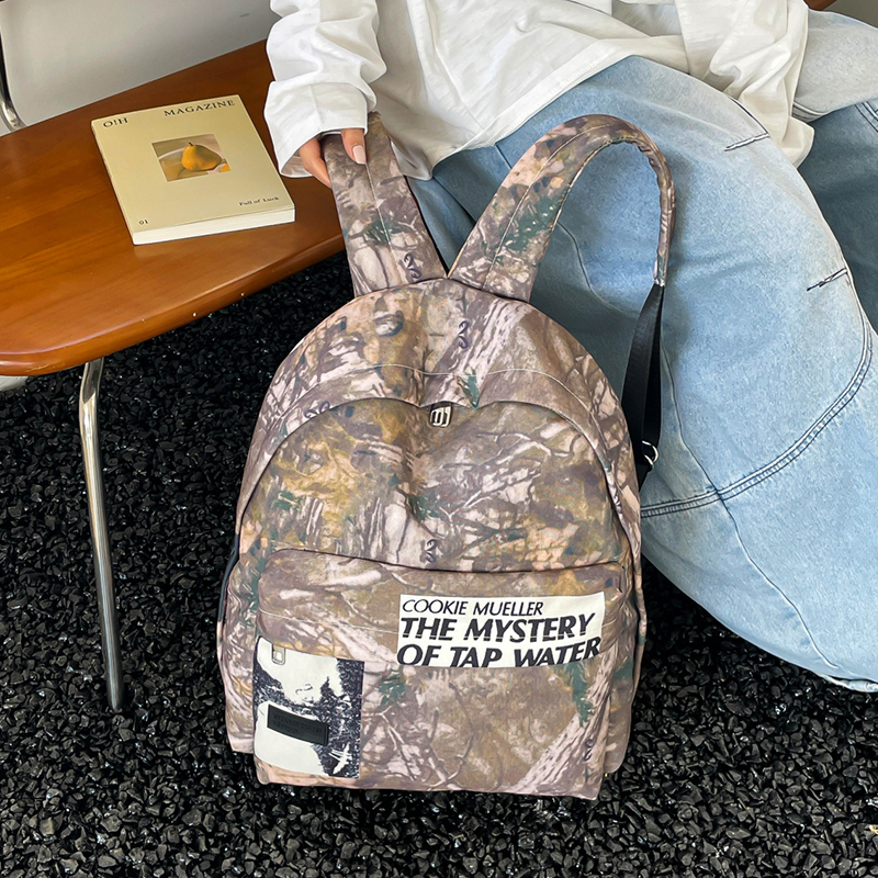 Unisex Retro Camouflage Patter - Canvas Backpack Casual incelemesi ve fiyatı