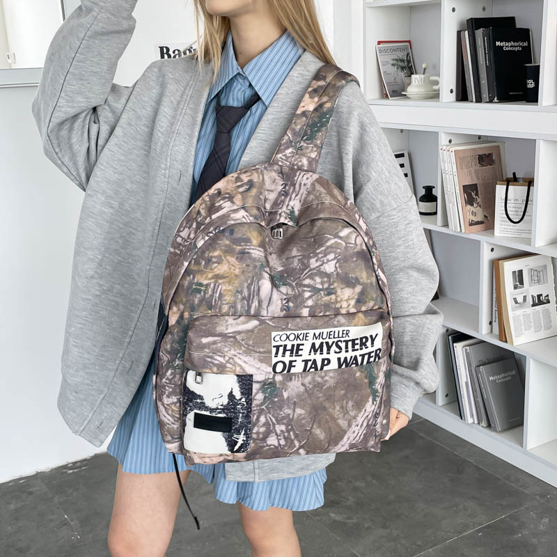 Unisex Retro Camouflage Patter - Canvas Backpack Casual incelemesi ve fiyatı