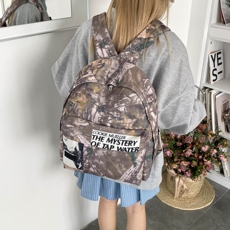 Unisex Retro Camouflage Patter - Canvas Backpack Casual incelemesi ve fiyatı