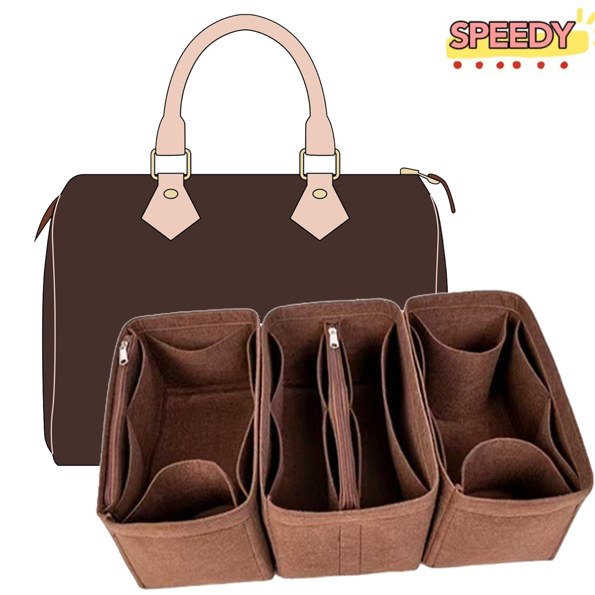 Detachable Felt Purse Insert O - Backpack Insert Organizer incelemesi ve fiyatı