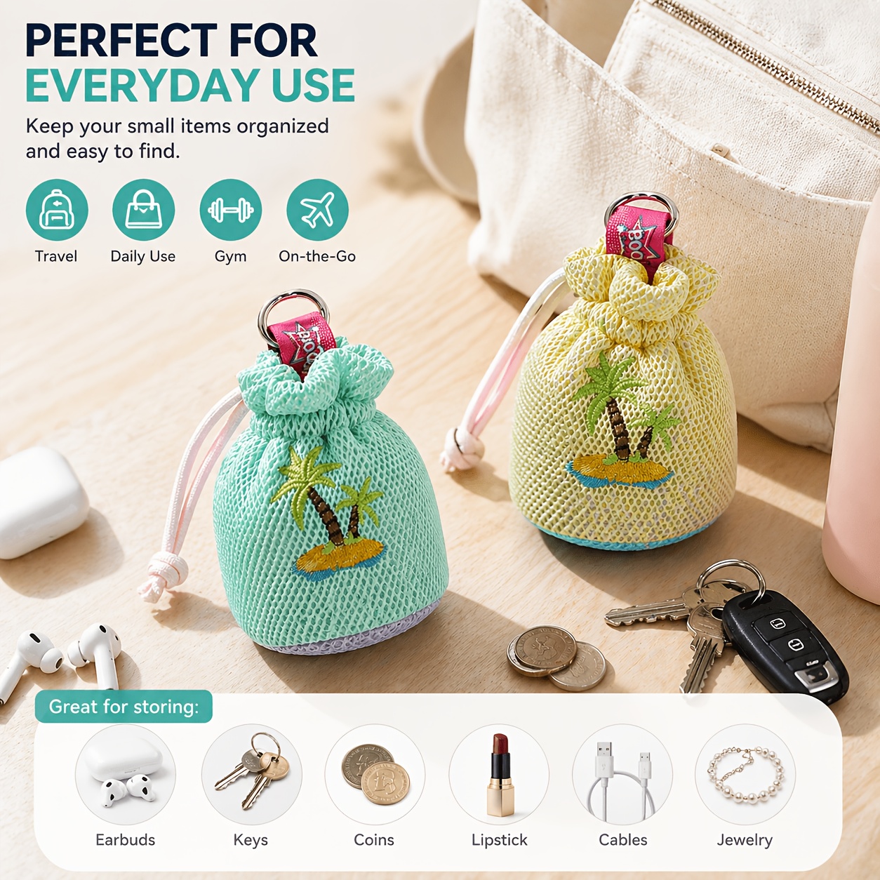 New Ins Style Coconut Tree Buc - Mini Backpack Purse incelemesi ve fiyatı