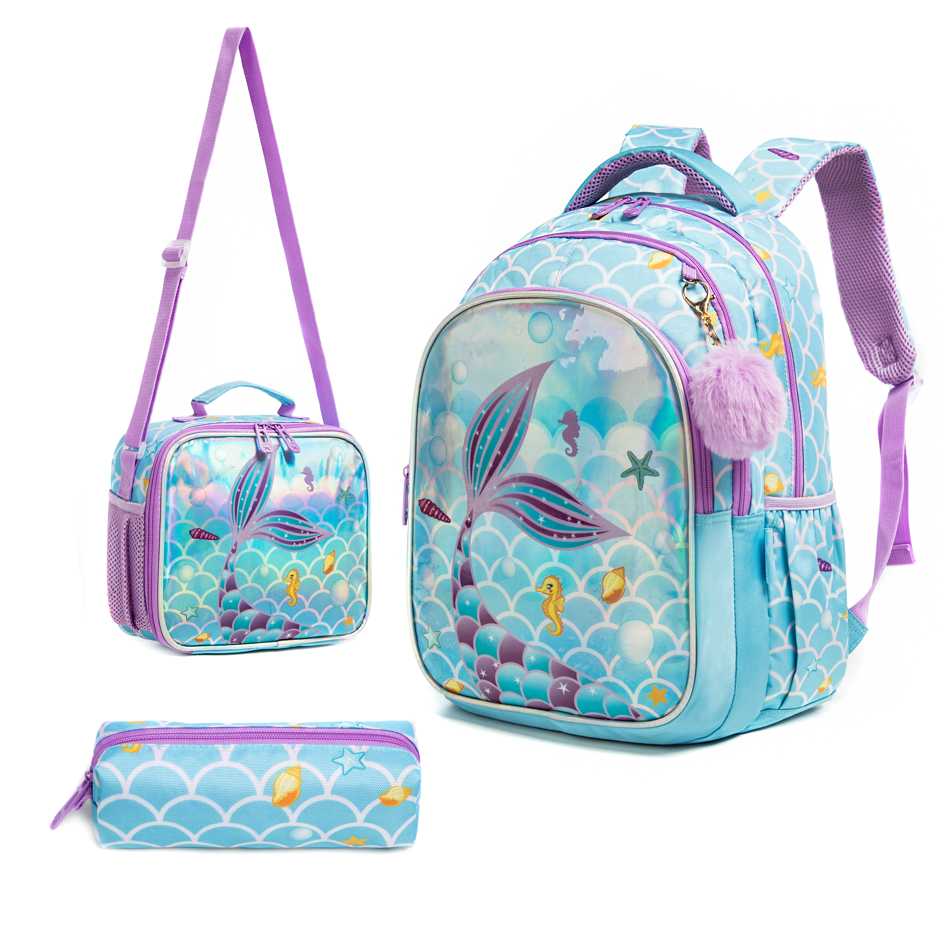 Meetbelify Cute  Blue Mermaid  - School Backpack Teen incelemesi ve fiyatı