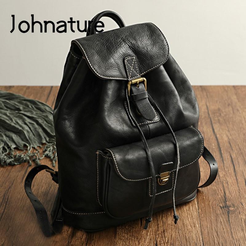 Johnature Leisure Travel Bag N - Leather Backpack Vintage incelemesi ve fiyatı