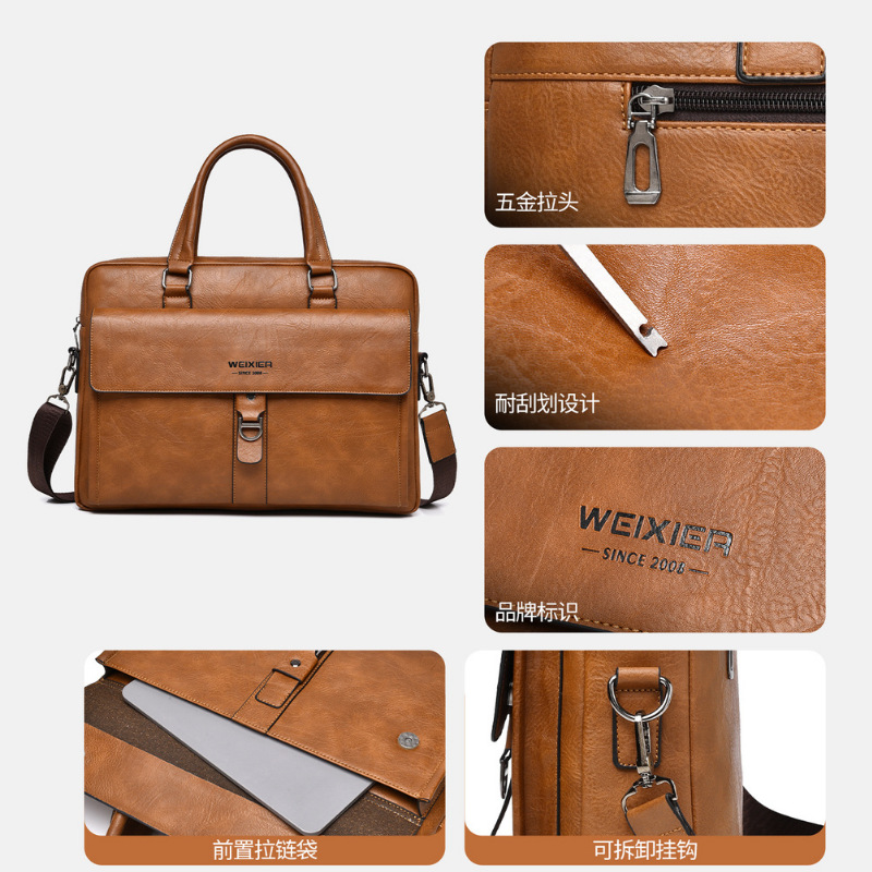 Vintage Dark Brown PU Leather  - Laptop Backpack 15.6 incelemesi ve fiyatı