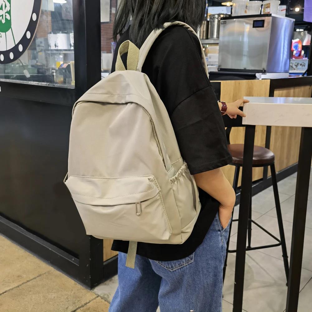 Solid Color Nylon Preppy Backp - School Backpack Teen incelemesi ve fiyatı