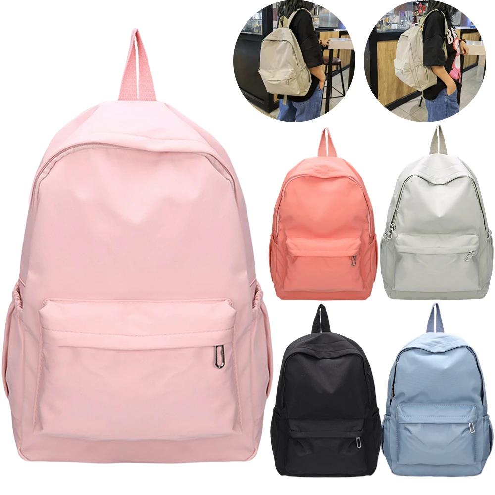 Solid Color Nylon Preppy Backp - School Backpack Teen incelemesi ve fiyatı