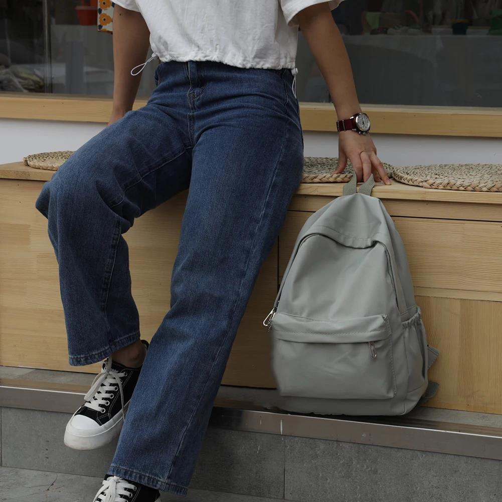 Solid Color Nylon Preppy Backp - School Backpack Teen incelemesi ve fiyatı
